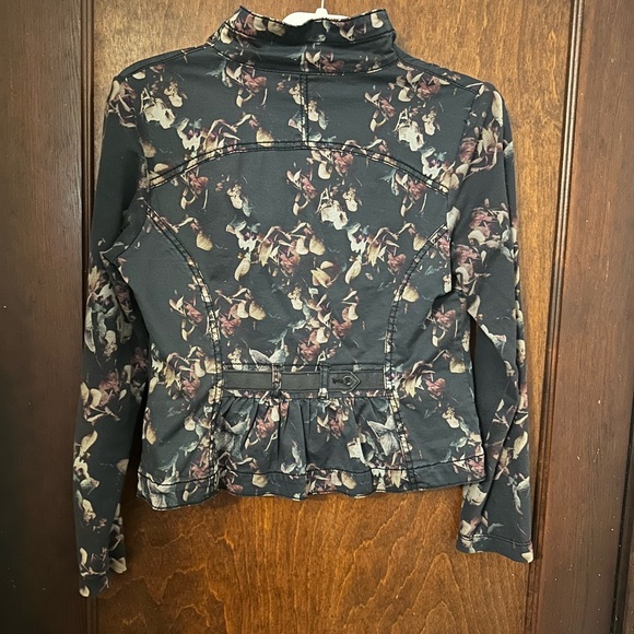 Anthropologie Marrakech Walsh Jacket Brown Motif Size S - Picture 4 of 6